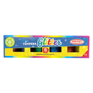 Tempera Glitter 6 Color 15 ml Artel