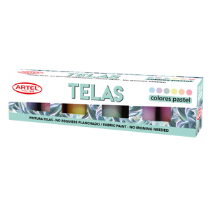 Estuche Pintura Tela 6 Col Pastel 15Ml Artel