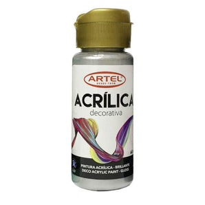 Pintura Acrilica Deco Metal Gris 996 60Ml Artel