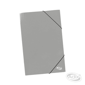 Carpeta Con Elastico Gris Oficio Carton Adix