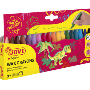 Caja Lapices Cera Crayon Jovi Jumbo 18u