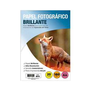 Papel Fotográfico Brillante 180gr.