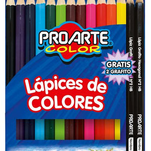 Caja Lapices Color Delgado Proarte 12u