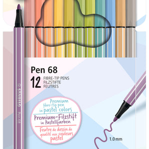 Caja Lapices Stabilo 12u Pen 68 Pastel W