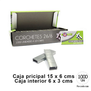 Corchetes 26/6 x 1000