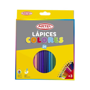 Caja Lapices Colores Largos Artel 24u