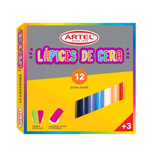 Caja Lapices Cera Crayon Artel 12u