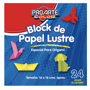 Fajos Papel Lustre 24Hojas 16X16 Colores Proarte