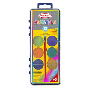 Estuche Acuarela 12 Colores Artel