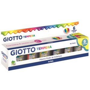 Tempera 6 Colores 15Ml Giotto