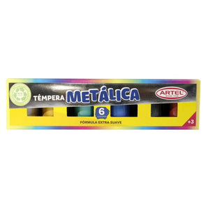 Tempera Metalica 6 Colores 15ml Artel