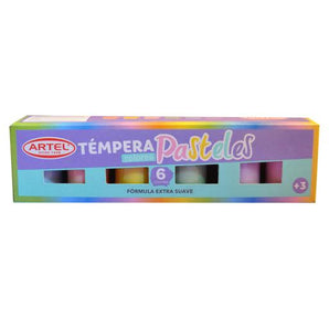 Tempera Pastel 6 Colores 15ml Artel