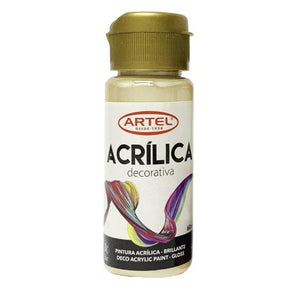 Pintura Acrilica Deco Metal Oro Blanco 991 60Ml Artel