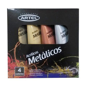 Pintura Acrilica Metal 4x22ml Artel